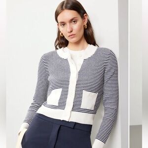 Striped Navy&White cardigan Sandro